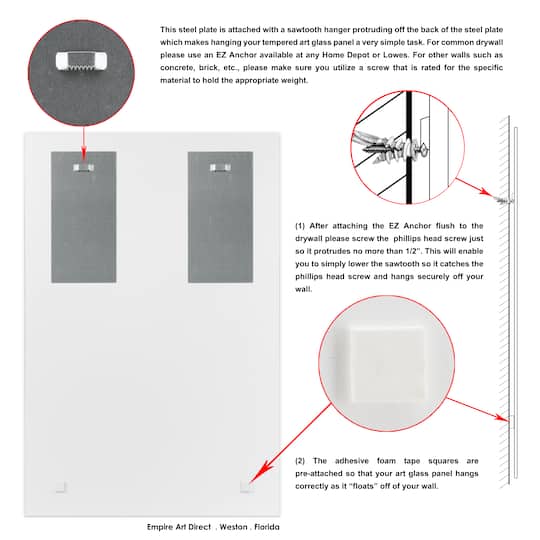 Empire Art Direct Silver Leaf Vetro de Arte 36" x 24" City Clips Frameless Printed Tempered Glass Wall Art